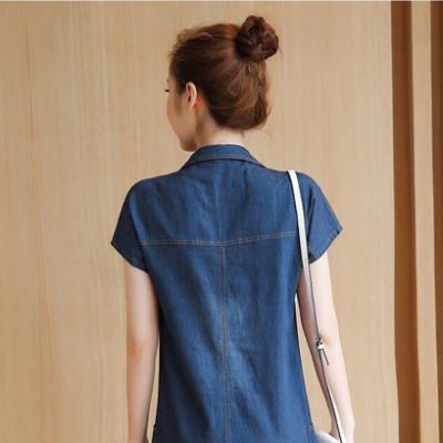 ĐẦM JEAN KIỂU CỔ SƠ MI FORM SUÔNG - N02